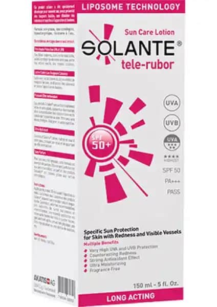 Solante Tele-Rubor SPF 50+ Güneş Koruyucu Losyon: Yüksek Koruma ve Hassas Ciltler İçin Güvenilir Çözüm
