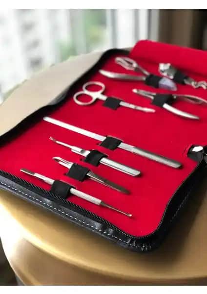 Solingen 8 Parça Profesyonel Manikür Seti Deri Çantalı Yüksek Kalite ve Çok Fonksiyonlu