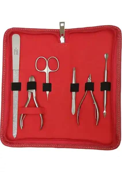 Solingen HB 4333 Profesyonel Manikür Seti Kırmızı, Yüksek Kalite ve Dayanıklılık