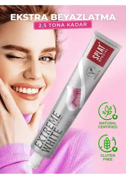SPLAT Extreme White 75 ml Diş Macunu ile Güçlü ve Parlak Gülüşler İçin Uygun Seçenek