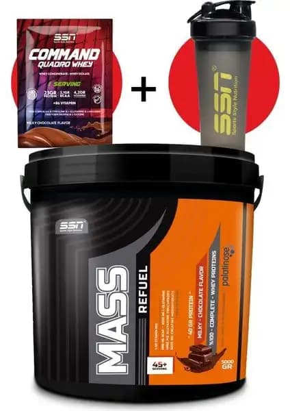 SSN Mass Refuel 5 kg Sütlü Çikolata: Yüksek Kaliteli Spor Beslenme ve Enerji Takviyesi