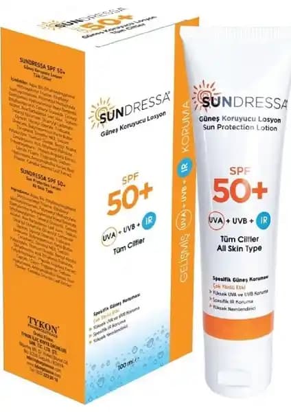 Sundressa SPF 50+ Losyon: Yüksek Koruma Sağlayan Güçlü Güneş Koruyucu Ürün