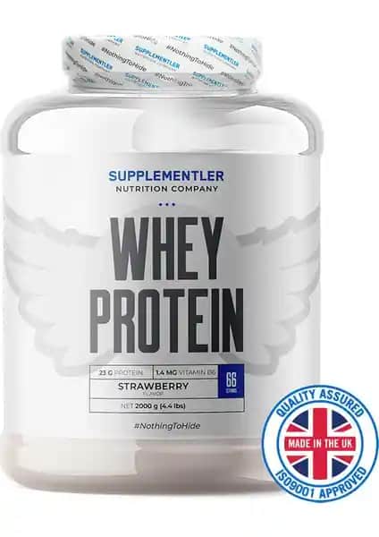 Supplementler Whey Protein 2000 gr Çilek - Yüksek Kaliteli Protein Takviyesi ve Lezzetli Aroması