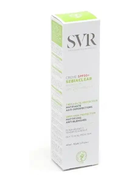 SVR Sebiaclear SPF 50+ Güneş Koruyucu Krem Yağlı ve Akneye Eğilimli Ciltler İçin