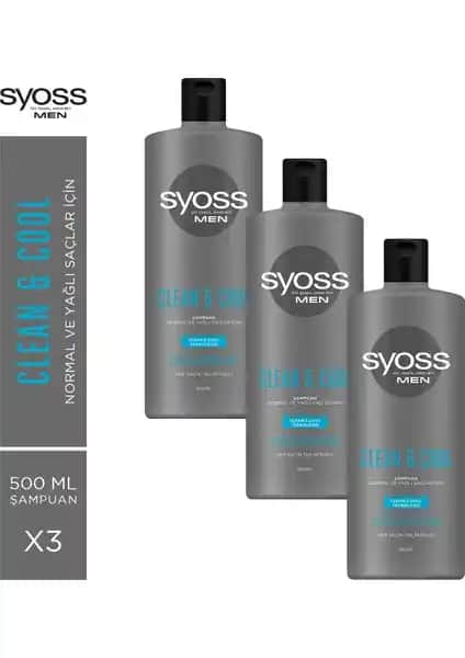 Syoss Men Clean & Cool Şampuan: Erkekler İçin Ferahlatıcı ve Güçlendirici Saç Bakım Ürünü