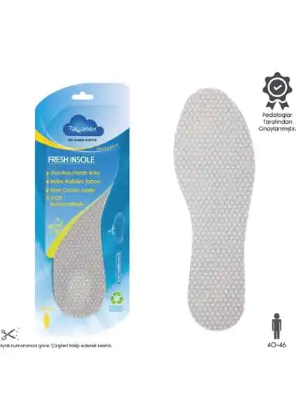 Tabanex Fresh Insole Erkek Tabanlık ile Günlük Konfor ve Hijyen Sağlayın
