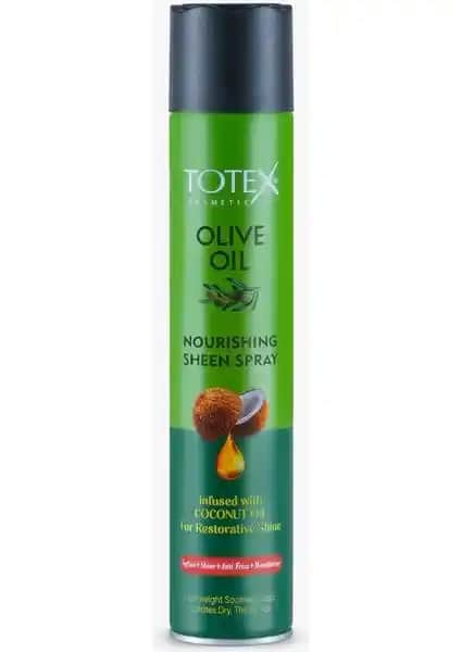 Totex Olive Sheen Sprey 400 ml Doğal Parlaklık ve Bakım İçin Günlük Kullanıma Uygun