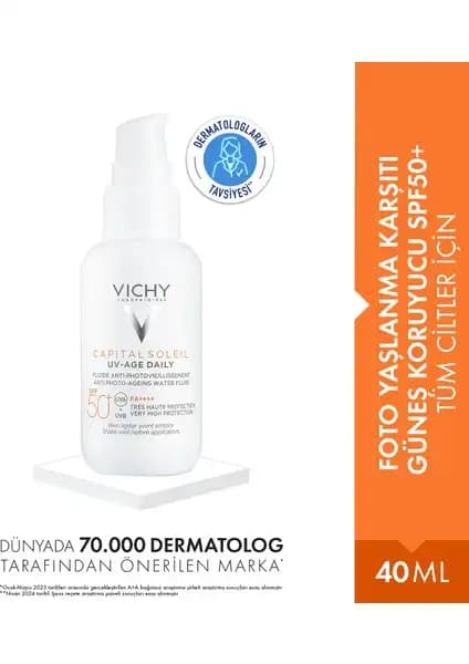 Vichy Capital Soleil SPF50+ Güneş Koruyucu: Yaşlanma Karşıtı ve Yüksek Koruma Sağlar