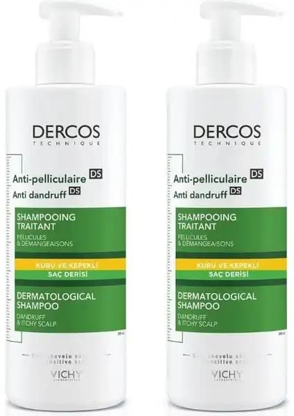 Vichy Dercos Kepeğe Karşı Etkili Bakım Şampuanı Kuru Saç Derisi İçin Dermatolojik Test Edilmiş