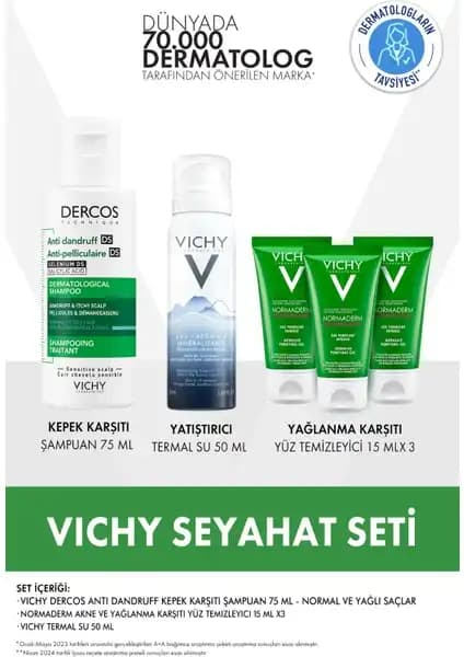 Vichy Seyahat Seti: Yağlı ve Normal Saçlar İçin Pratik ve Etkili Bakım Çözümü