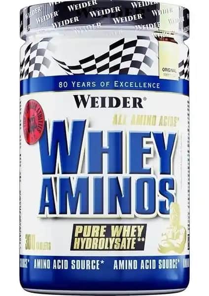 Weider Whey Aminos 300 Tablet Sporcular ve Aktif Bireyler İçin Hızlı Emilim Amino Asit Takviyesi