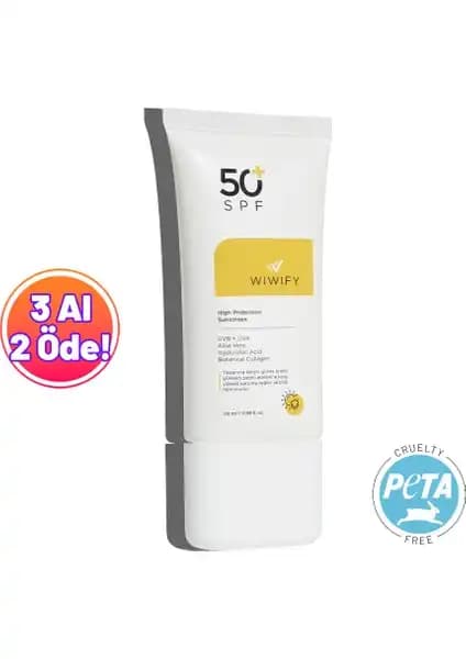 Wiwify Leke Karşıtı Güneş Koruyucu Krem SPF 50+ Aloe Vera ile Cilt Sağlığını Korur