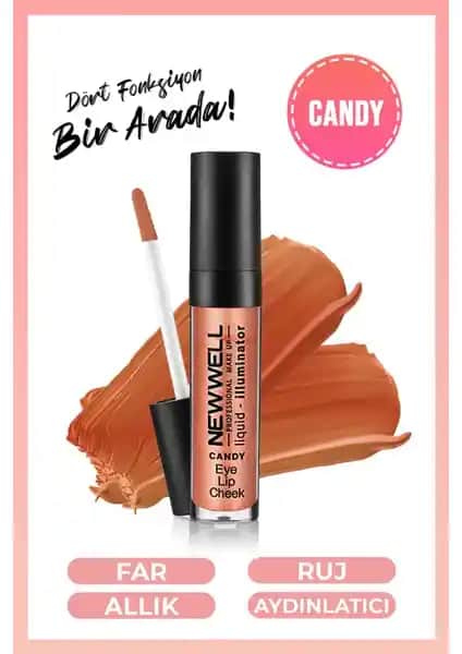 Yeni Çok Yönlü Liquid Illuminator Allık Candy ile Doğal Parlaklık ve Işıltı Sağlayın