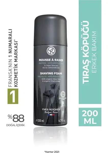 Yves Rocher Ferahlatıcı ve Yatıştırıcı Tıraş Köpüğü Erkek Bakımında Doğal ve Konforlu Bir Seçenek