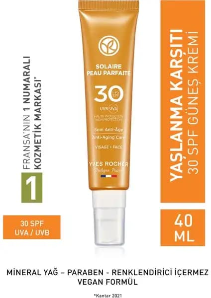 Yves Rocher SPF 30 Yaşlanma ve Leke Karşıtı Güneş Koruyucu Yüz Kremi İncelemesi