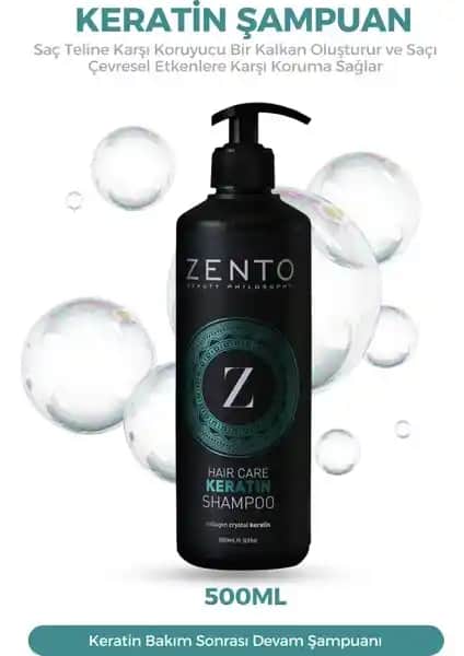Zento Hair Care Keratin Bakım Şampuanı Saç Sağlığı ve Parlaklık İçin Uygun Çözüm