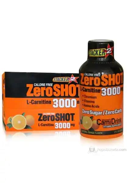 ZeroShot Stacker 2 L Carnitine 3000 Enerji Destek Takviyesi Sporcular ve Aktif Bireyler İçin