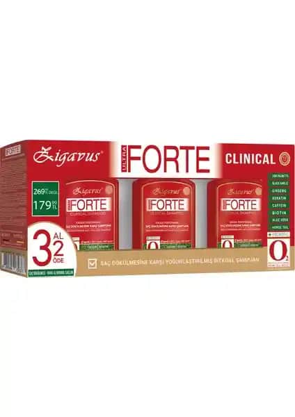 Zigavus Forte Ultra Klinik Şampuan Kuru ve Normal Saçlar İçin Doğal Güçlendirme Çözümü