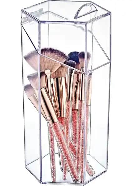 Adreshome Kapaklı Makyaj Fırçası Düzenleyici: Şık ve İşlevsel Organizer Çözümü