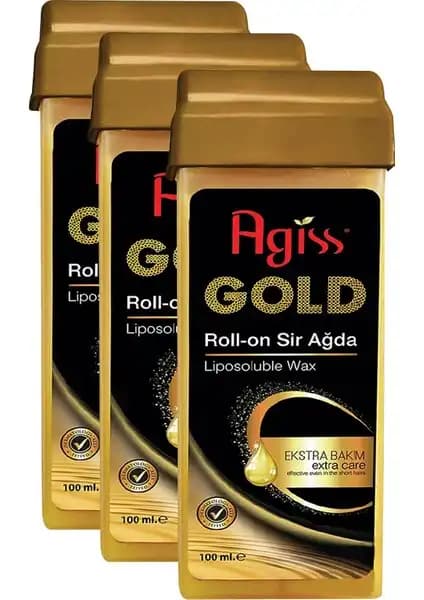 Agiss S Roll-On Gold 100 ml X3 Paket Epilasyon Çözümü Doğal ve Güvenli Kullanım