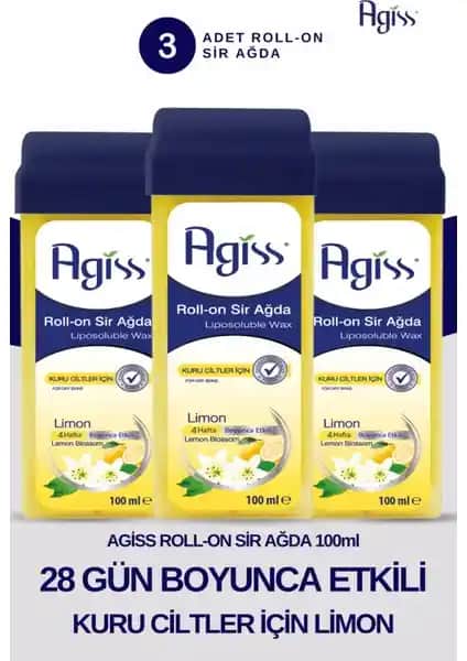 Agiss S Roll-On Sir Ağda 100 ml Limon: Kısa ve İnce Tüyler İçin Güçlü Çözüm