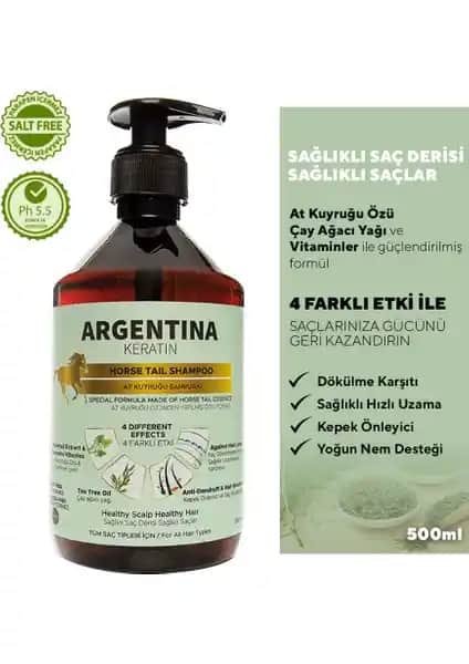 Argentina Keratin Dökülme Önleyici Şampuan Saç Güçlendirme ve Sağlık İçin Etkili Çözüm