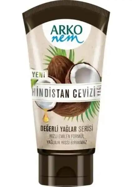 Arko Nem Değerli Yağlar Hindistan Cevizi Yağlı Krem Doğal Nemlendirme ve Yumuşatma Özelliği