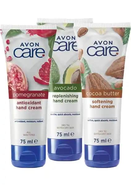 Avon Care Nar Özü Kakao Yağı ve Avokado Özlü El Kremi Paketi ile Günlük Cilt Bakımınızın Anahtarı