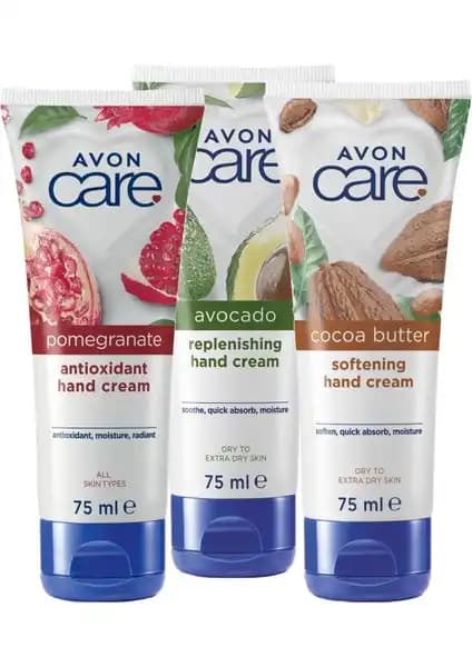 Avon Care Nar Özü Kakao Yağı ve Avokado Özlü El Kremi Paketi ile Günlük Cilt Bakımınızın Anahtarı