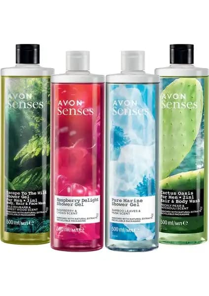 Avon Senses Duş Jeli Paketi Doğal Aromalar ve Ferahlatıcı Temizlik Deneyimi