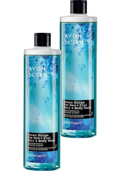 Avon Senses Ocean Surge Erkek Dus Jeli Nane ve Deniz Kokusu ile Ferahlatıcı Temizlik