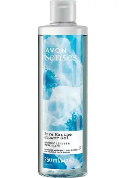 Avon Senses Pure Marine Bambu Yaprağı ve Misk Kokulu Duş Jeli Doğal Temizlik ve Ferahlık Sunar