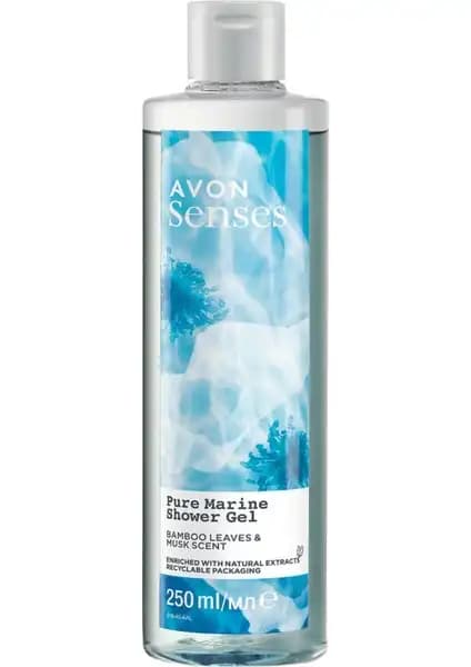 Avon Senses Pure Marine Bambu Yaprağı ve Misk Kokulu Duş Jeli Doğal Temizlik ve Ferahlık Sunar