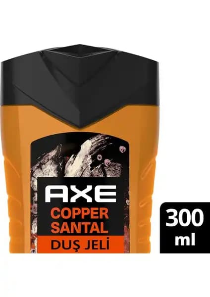 Axe Premium Collection Copper Santal Erkekler İçin 3'ü 1 Arada Duş Jeli ve Temizlik Çözümü