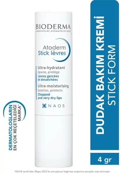 Bioderma Atoderm Lip Stick Besleyici Dudaklar İçin Doğal Nem ve Koruma Sağlar