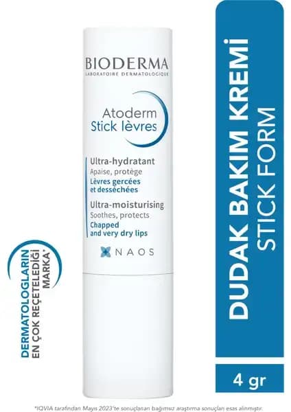 Bioderma Atoderm Lip Stick Kuru ve Hassas Dudaklar İçin Nemlendirici Çözüm