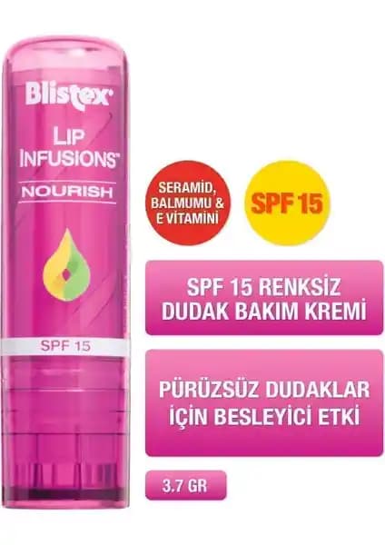 Blistex Lip Infusions Nourish SPF15 ile Dudaklarınızı Koruyun ve Nemlendirin