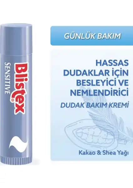 Blistex Sensitive Stick 4.25g Hassas Dudaklar İçin Doğal ve Klinik Testli Bakım Ürünü