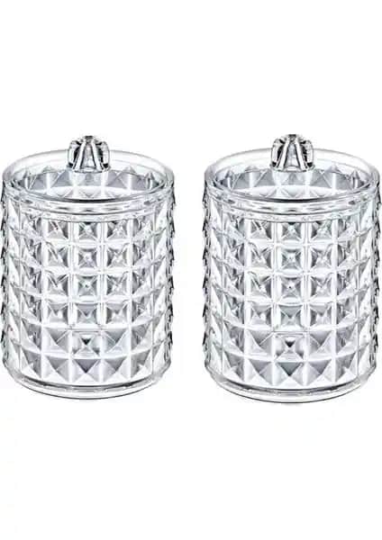 Box Up Diamond Silindir Pamuk Organizer 2'li: Şık ve Fonksiyonel Küçük Eşya Düzenleyici