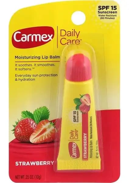 Carmex Çilek Dudak Kremi: Nemlendirme ve Güneş Koruma Özellikleriyle Günlük Kullanım İçin Uygun
