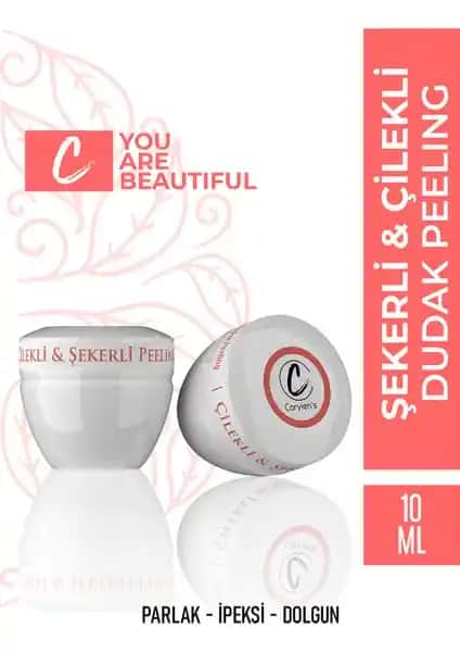 Carvien Çilekli ve Şekerli Dudak Peelingi Doğal İçeriklerle Hassas Dudaklar İçin Uygun