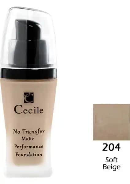 Cecile Mat Fondöten: Mat ve Transfer Yapmayan Yüksek Kapatıcılı Makyaj Ürünü