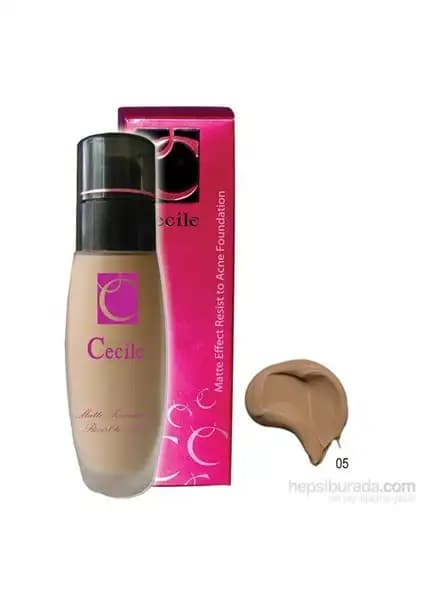 Cecile Resist to Acne Foundation 05: Akne Eğilimli ve Hassas Ciltler İçin Doğal Mat Fondöten