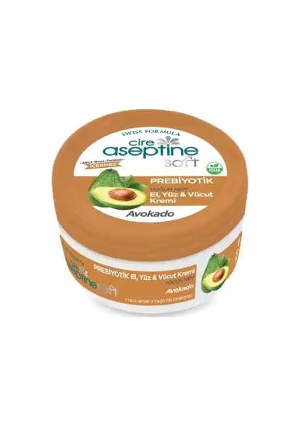Cire Aseptine Soft Avokado Prebiyotik Nemlendirici Bakım Kremi - Hassas ve kuru ciltler için doğal bakım