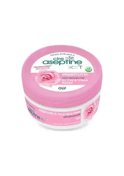 Cire Aseptine Soft Gül Prebiyotik Nemlendirici Bakım Kremi Hassas ve Kuru Ciltler İçin Güvenli Çözüm