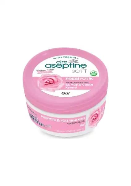 Cire Aseptine Soft Gül Prebiyotik Nemlendirici Bakım Kremi Hassas ve Kuru Ciltler İçin Güvenli Çözüm
