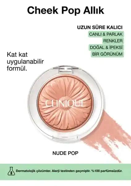 Clinique Cheek Pop Allık Nude Pop: Doğal ve Uzun Süre Kalıcı Makyaj İçin Ideal