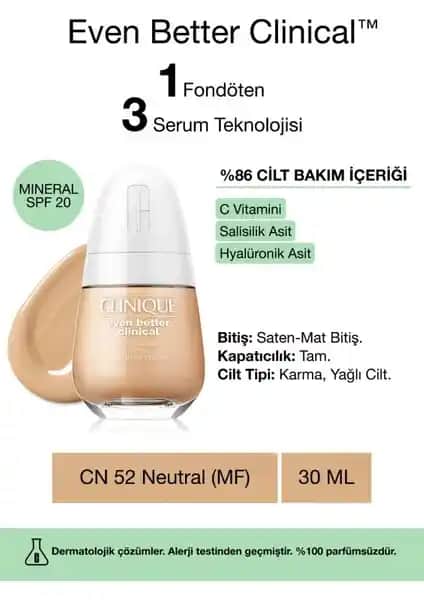 Clinique Even Better Clinical Serum Fondöten SPF 20: Cilt Bakımı ve Makyajın Birleşimi