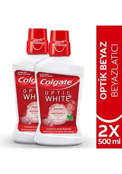 Colgate Optic White Beyazlatıcı Ağız Bakım Suyu: Günlük Temizlik ve Beyazlatma İçin Güvenilir Çözüm