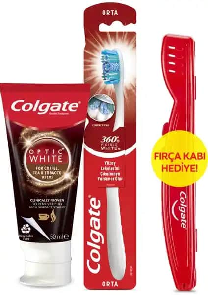 Colgate Optic White Kahve Çay ve Tütün İçin Diş Macunu ile Parlak ve Sağlıklı Dişler